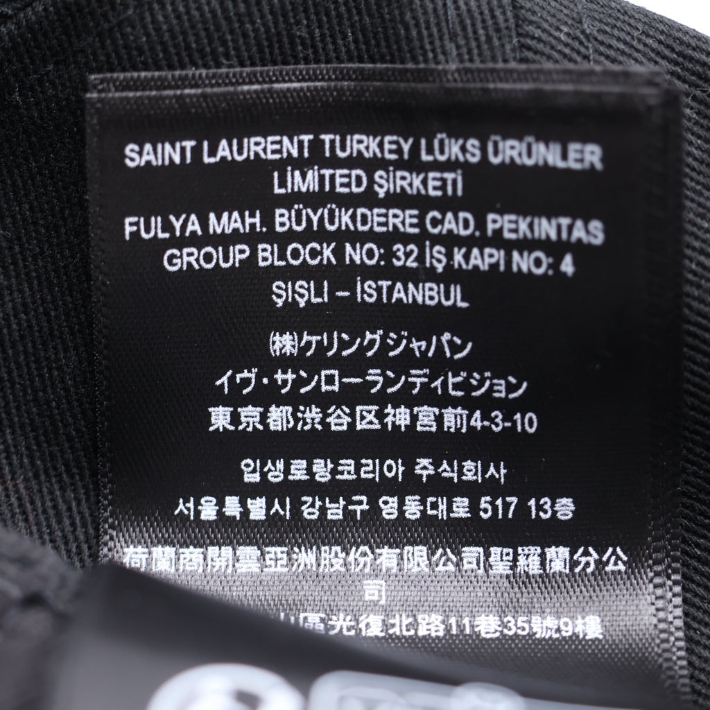 SAINT LAURENT PARIS(サンローランパリ) ×NEW ERA 9FORTY ロゴ刺繍 キャップ ブラック