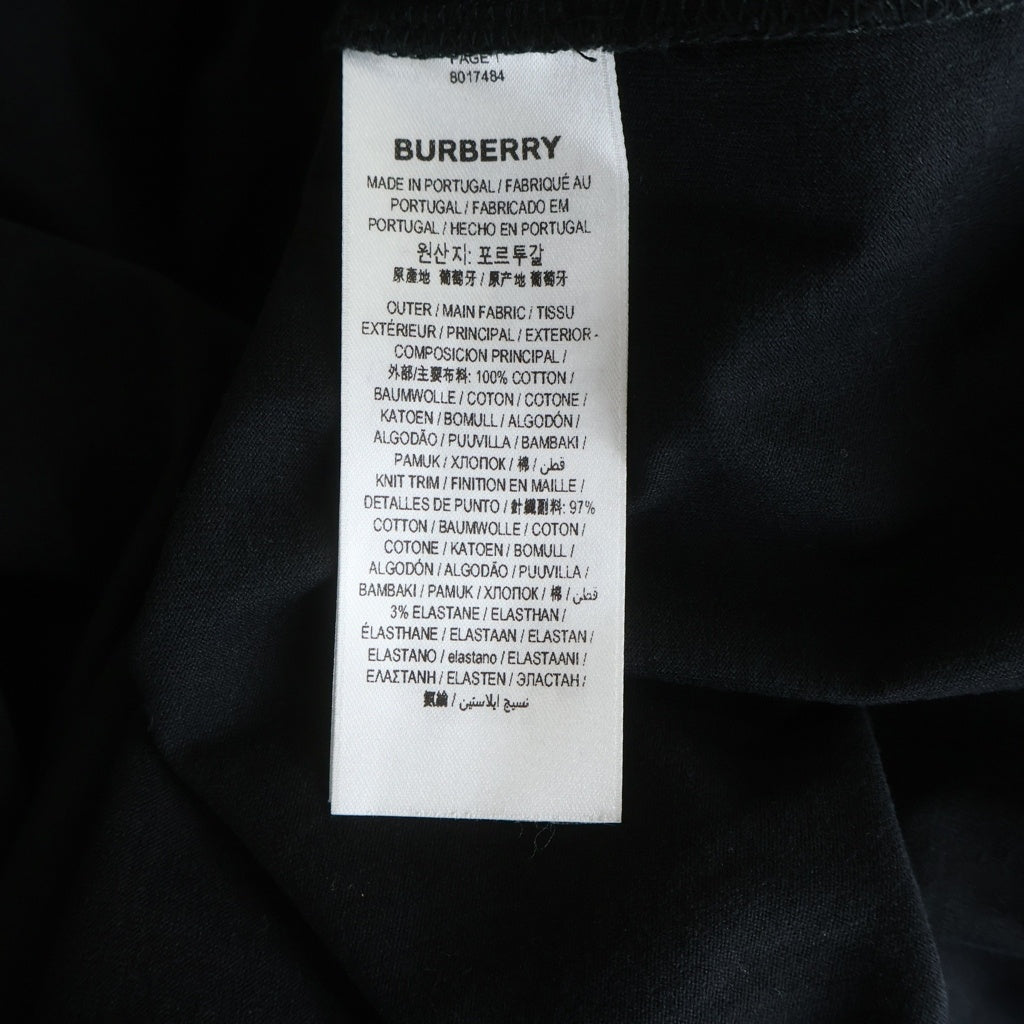 BURBERRY(バーバリー) EMERSON TBロゴ モノグラムコットン半袖Tシャツ カットソー ブラック 8017484