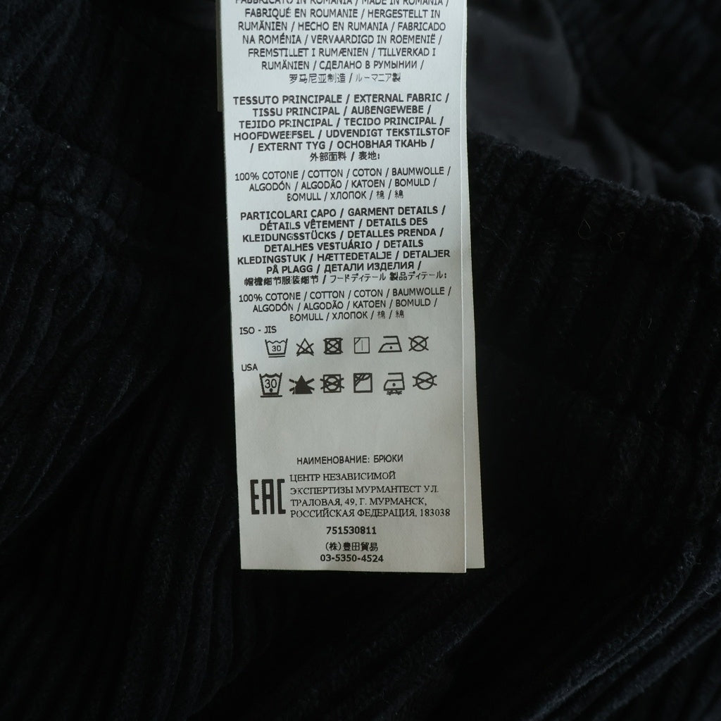 STONE ISLAND(ストーンアイランド) Corduroy Big Pocket Trainer Pants コーデュロイ ビッグポケット トレーナー パンツ ブラック 751530811