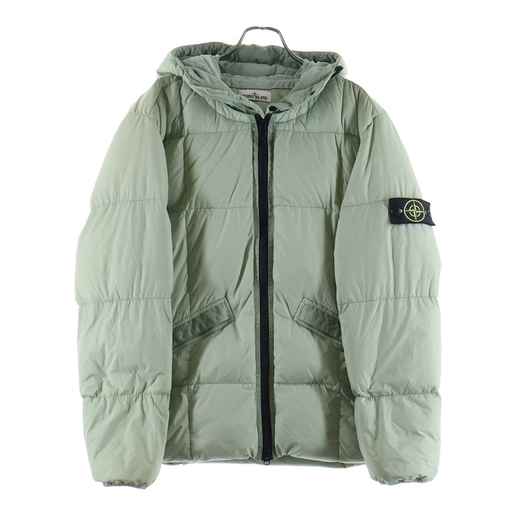 STONE ISLAND(ストーンアイランド) Garment-Dyed Nylon Hooded Down Jacket ガーメントダイナイロンフーデッドダウンジャケット グリーン 711540223