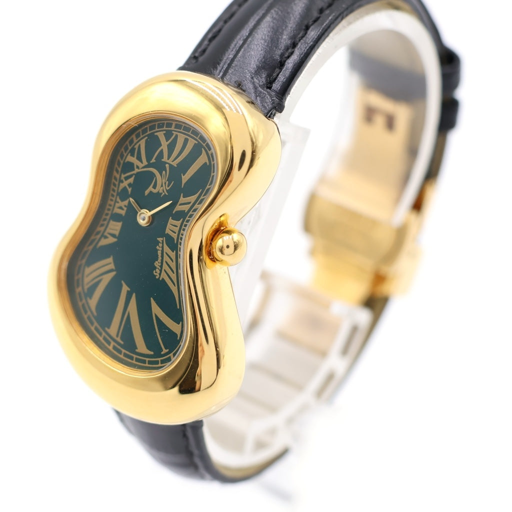 SALVADOR DALI サルバドール・ダリ ソフトウォッチ 溶ける時計 腕時計 グリーン/ゴールド/ブラック 022146 レディース