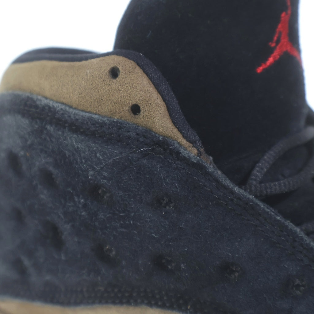 NIKE(ナイキ) AIR JORDAN13 RETRO OLIVE エアジョーダン13 レトロ オリーブ ハイカットスニーカー ブラック US9.5/27.5cm 414571-006