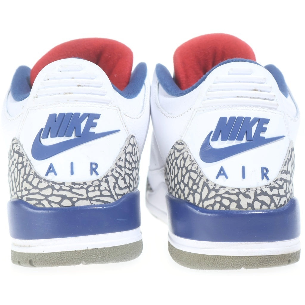 NIKE(ナイキ) AIR JORDAN 3 RETRO エアジョーダン3 レトロ トゥルー ブルー ハイカットスニーカー ホワイト/ブルー US9.5/27.5cm 854262-106
