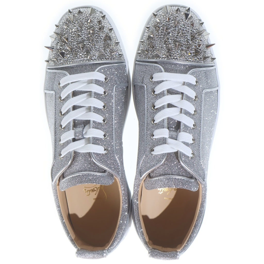 CHRISTIAN LOUBOUTIN(クリスチャンルブタン) LOUIS JUNIOR P PIK STRASS ルイス ジュニア ピック ストラス ローカットスニーカー シルバー 3221243