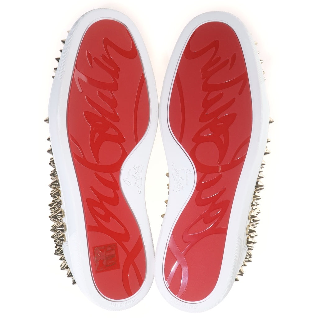 CHRISTIAN LOUBOUTIN(クリスチャンルブタン) LOUIS SPIKES 2022 N FLAT ルイス スパイクス フラット ハイカットスニーカー ホワイト 1230054