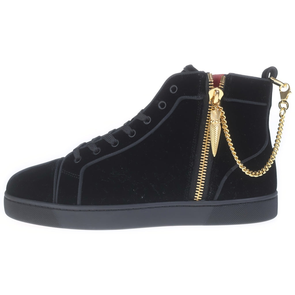 CHRISTIAN LOUBOUTIN(クリスチャンルブタン) LOUIS THE LIPS FLAT ルイ ザ リップス フラット ハイカットスニーカー ブラック 3221239