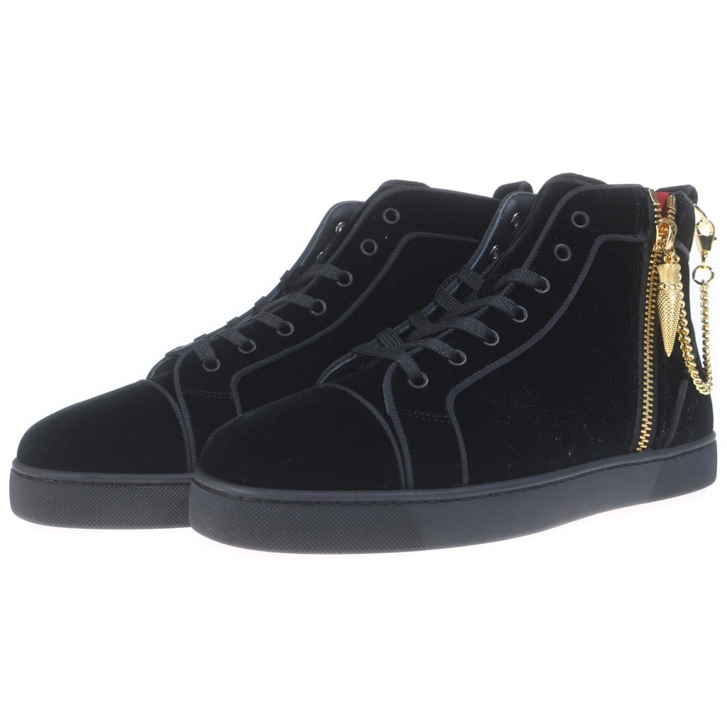 CHRISTIAN LOUBOUTIN(クリスチャンルブタン) LOUIS THE LIPS FLAT ルイ ザ リップス フラット ハイカットスニーカー ブラック 3221239