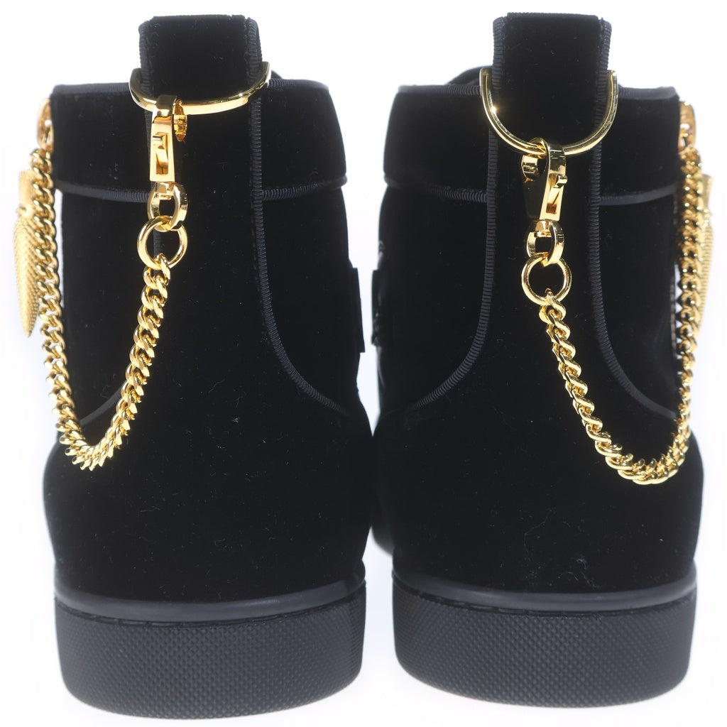 CHRISTIAN LOUBOUTIN(クリスチャンルブタン) LOUIS THE LIPS FLAT ルイ ザ リップス フラット ハイカットスニーカー ブラック 3221239