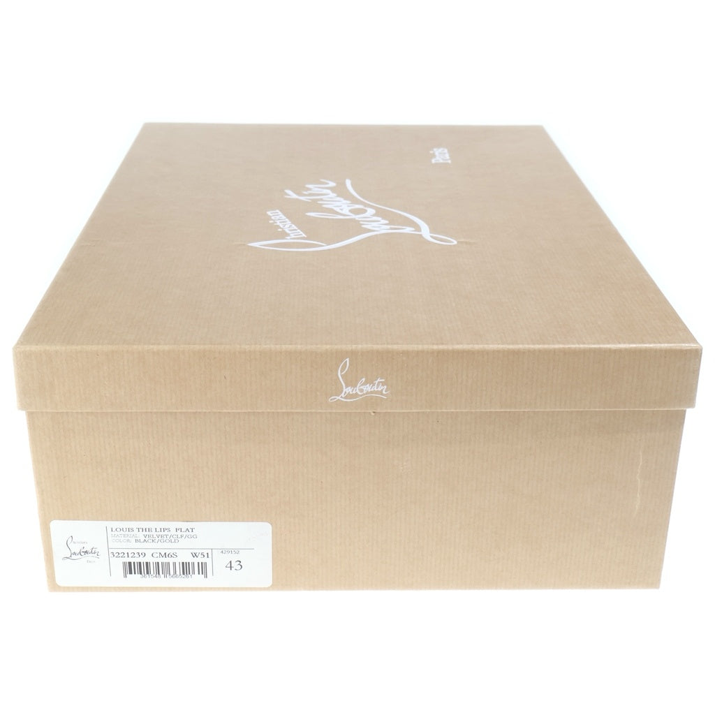 CHRISTIAN LOUBOUTIN(クリスチャンルブタン) LOUIS THE LIPS FLAT ルイ ザ リップス フラット ハイカットスニーカー ブラック 3221239