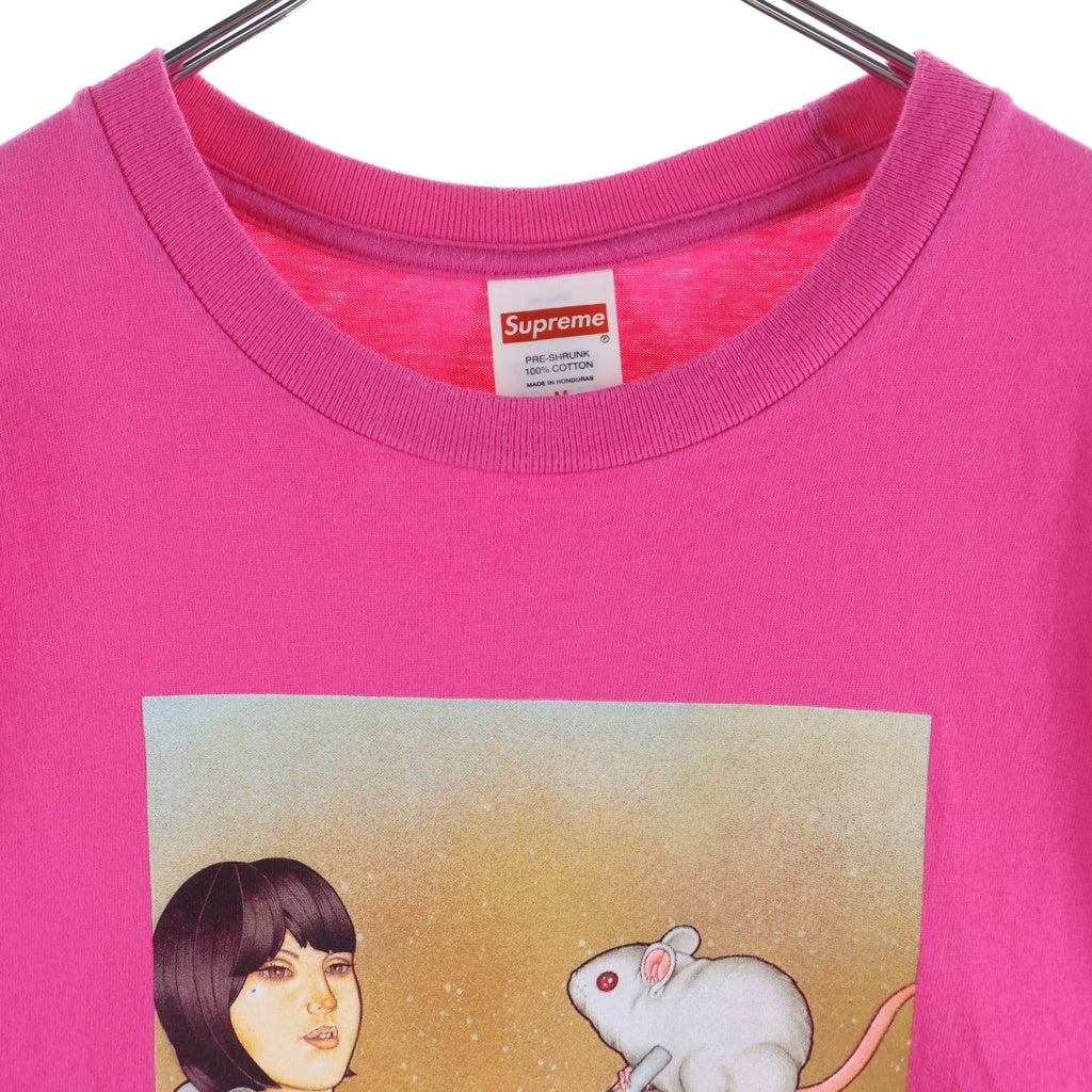 SUPREME(シュプリーム) 25SS Mouse Tee マウスグラフィックプリンテッド 半袖Tシャツ カットソー ピンク