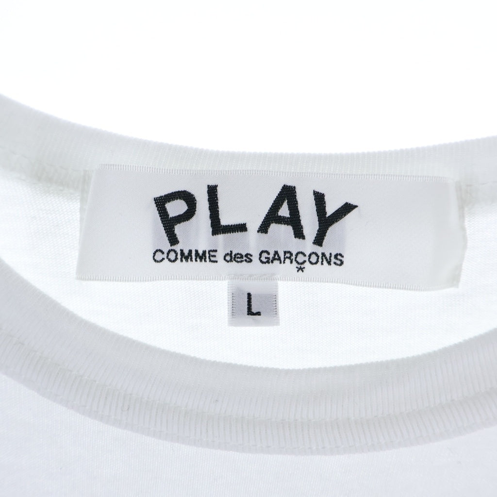 PLAY COMME des GARCONS(プレイコムデギャルソン) Printed Camo Heart T-Shirt With Layered Red Emblem カモ柄ハート プリンテッド 半袖Tシャツ カットソー ホワイト AX-T242
