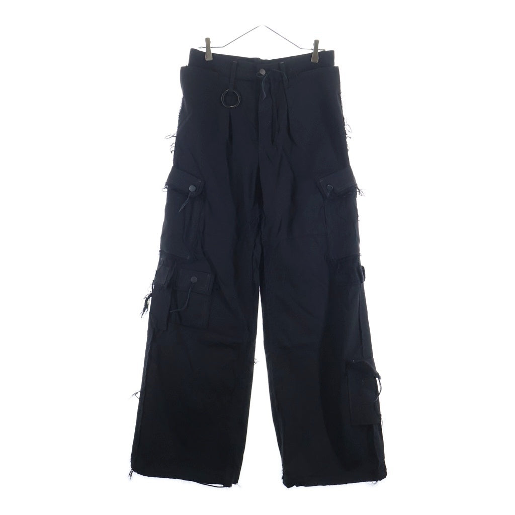 MINUS(マイナス) Slash Seam HBT Cargo pants スラッシュシーム カーゴパンツ ブラック