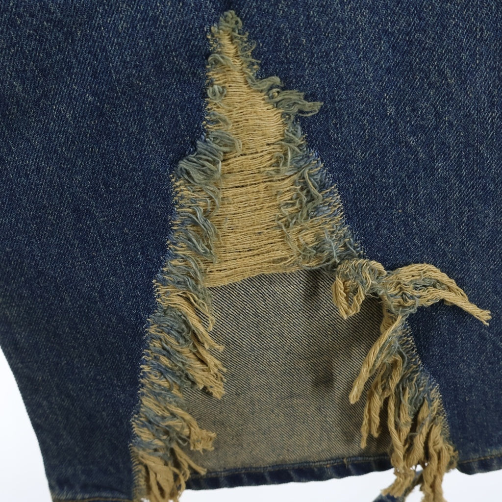 JUN / NAKAYAMA(ジュンナカヤマ) CRASH DENIM PANTS クラッシュデニムパンツ インディゴ JN-SS24-018
