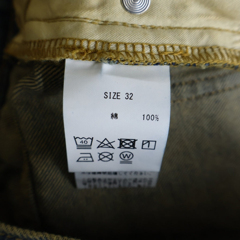 JUN / NAKAYAMA(ジュンナカヤマ) CRASH DENIM PANTS クラッシュデニムパンツ インディゴ JN-SS24-018