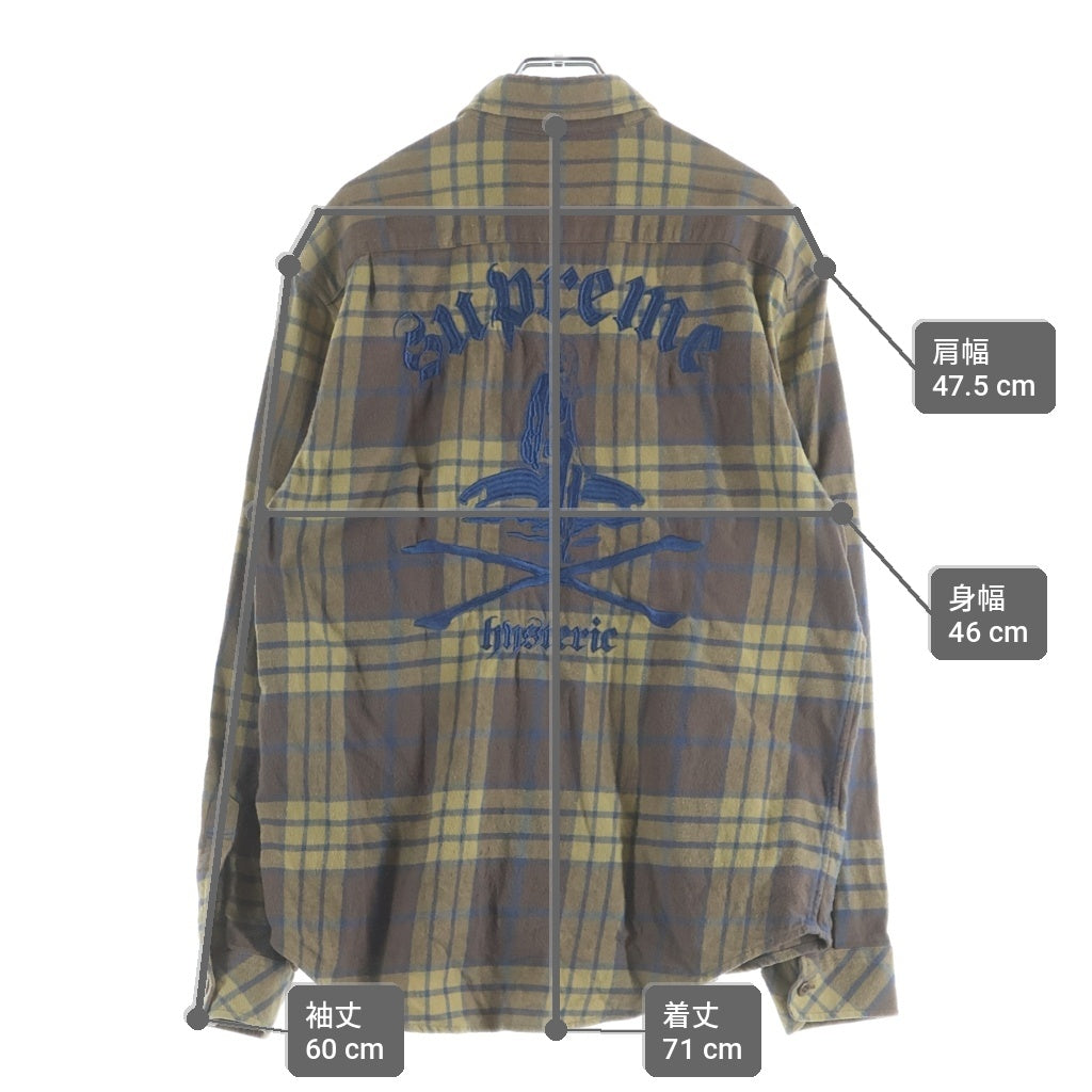 SUPREME(シュプリーム) 21SS ×HYSTERIC GLAMOUR Plaid Flannel Shirt ×ヒステリックグラマー プレイド フランネル シャツ ブラウン