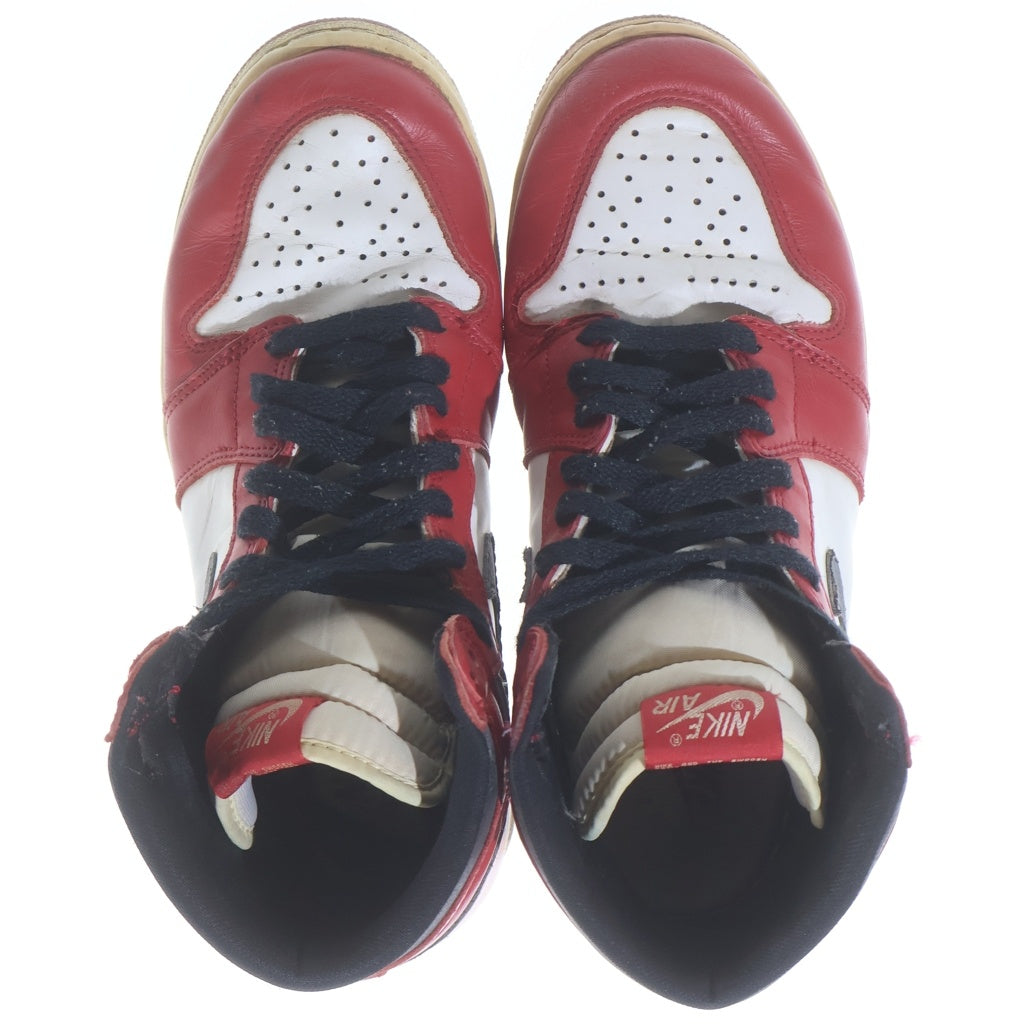 NIKE(ナイキ) 【観賞用1994年製】AIR JORDAN 1 RETRO HIGH CHICAGO エアジョーダン レトロ シカゴ ハイカットスニーカー ホワイト/レッド US8/26cm 130207-101