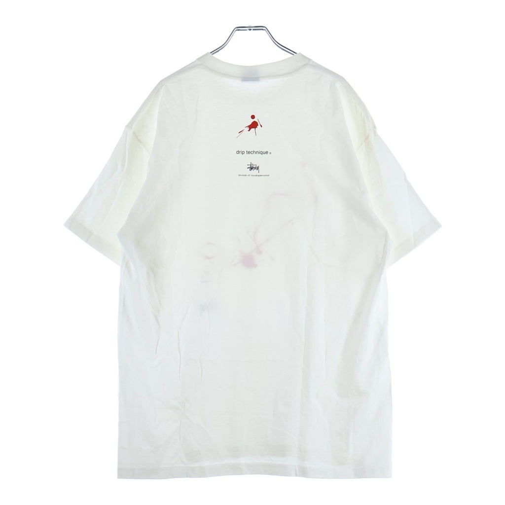 STUSSY(ステューシー) 90S ×WTAPS DRIP TECHNIQE ロゴ プリント 半袖 Tシャツ カットソー ホワイト