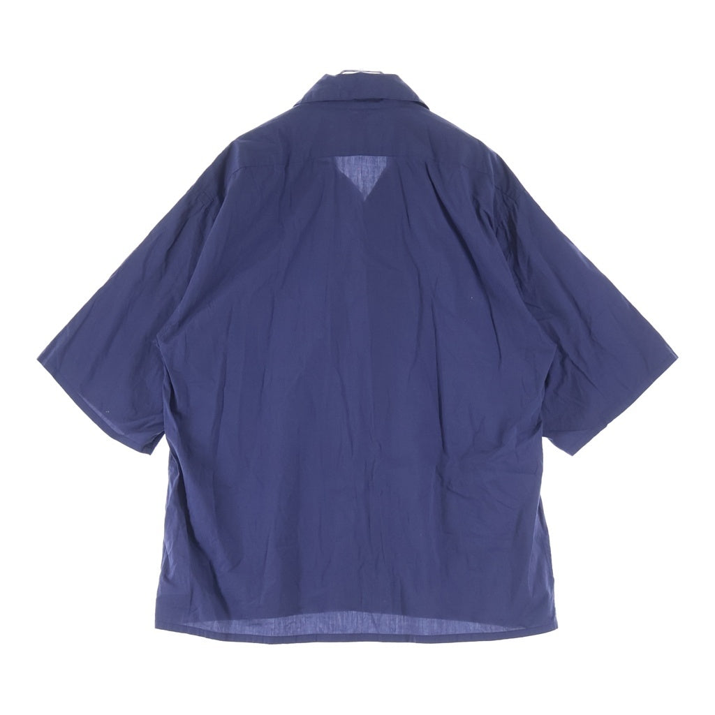 blurhms(ブラームス) Chambray Open-collar Shirt シャンブレー オープンカラー 半袖 シャツ ネイビーBHS23S026 BHS23S026