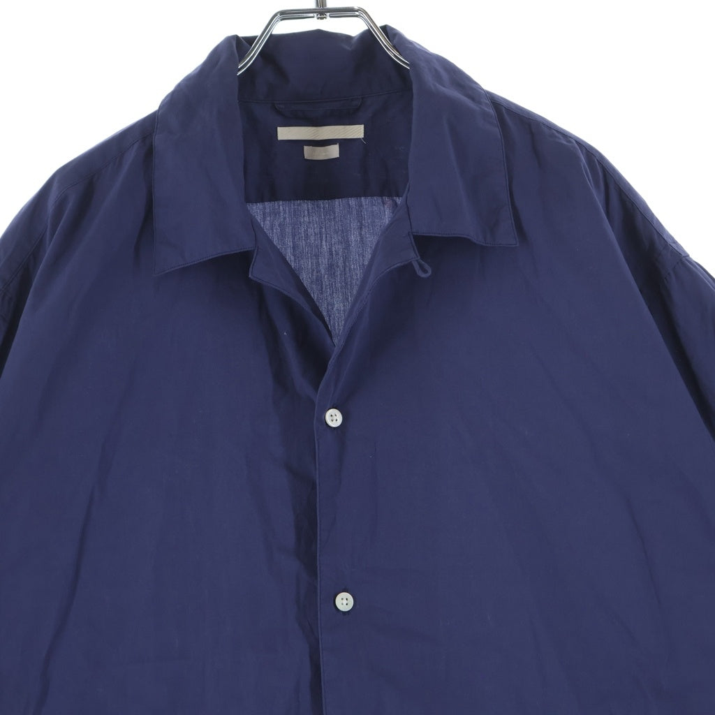 blurhms(ブラームス) Chambray Open-collar Shirt シャンブレー オープンカラー 半袖 シャツ ネイビーBHS23S026 BHS23S026