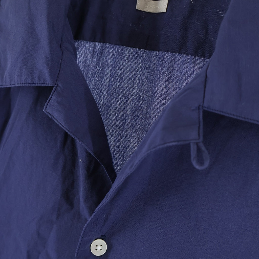 blurhms(ブラームス) Chambray Open-collar Shirt シャンブレー オープンカラー 半袖 シャツ ネイビーBHS23S026 BHS23S026