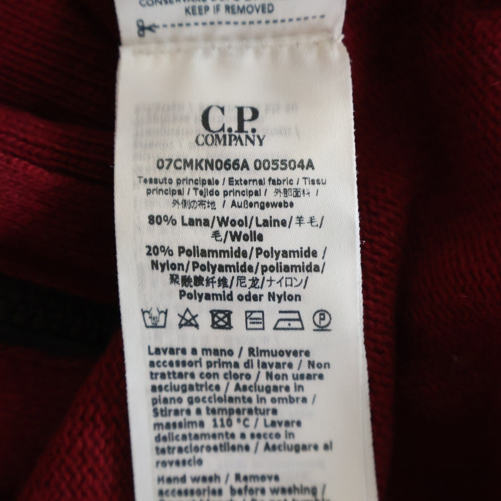 C.P. Company(シーピーカンパニー) ゴーグル ジップアップ ニット カーディガン レッド 07CMKN066A 005504A