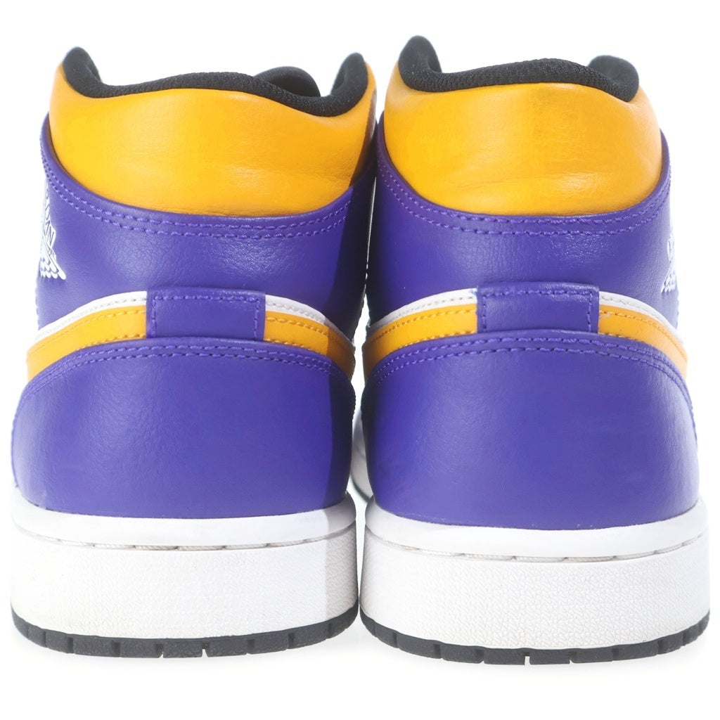 NIKE(ナイキ) AIR JORDAN 1 MID LAKERS DQ8426-517 エアジョーダン1 レイカーズ ミッドカットスニーカー パープル/イエロー US9.5/27.5cm