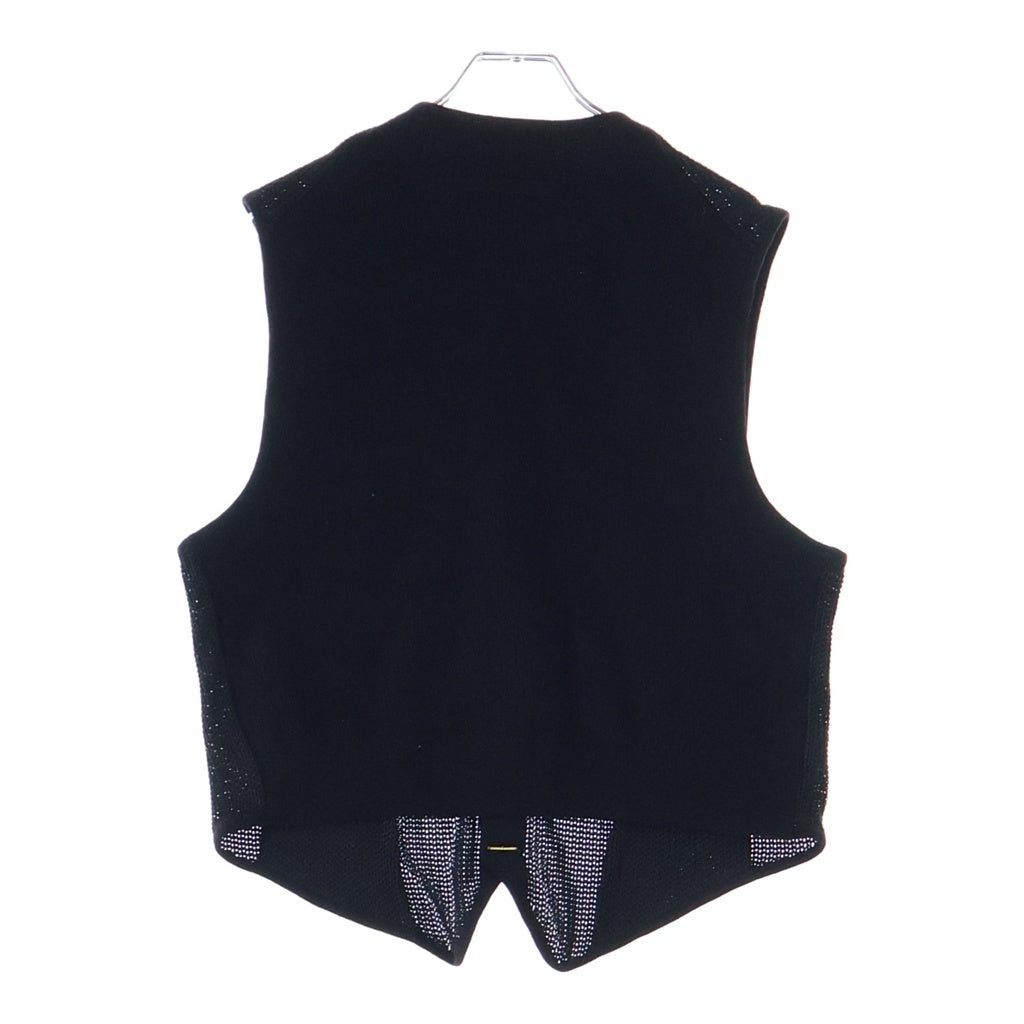 Jean Paul GAULTIER(ジャンポールゴルチエ) MAILLE Button-up knit vest マイユライン ボタンアップ ニットベスト ブラック