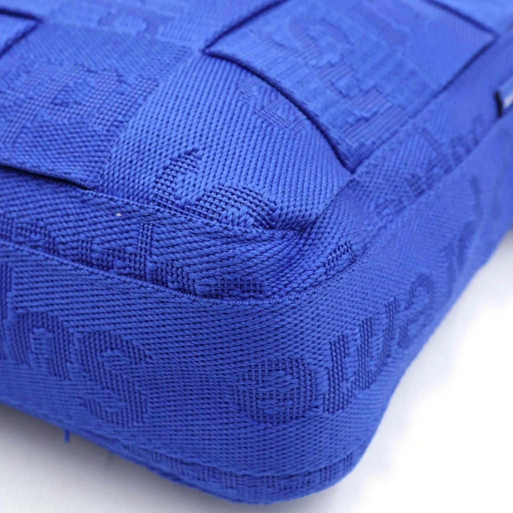 SUPREME(シュプリーム) 24SS Woven Shoulder Bag ロゴ ウーブン ショルダーバッグ ブルー