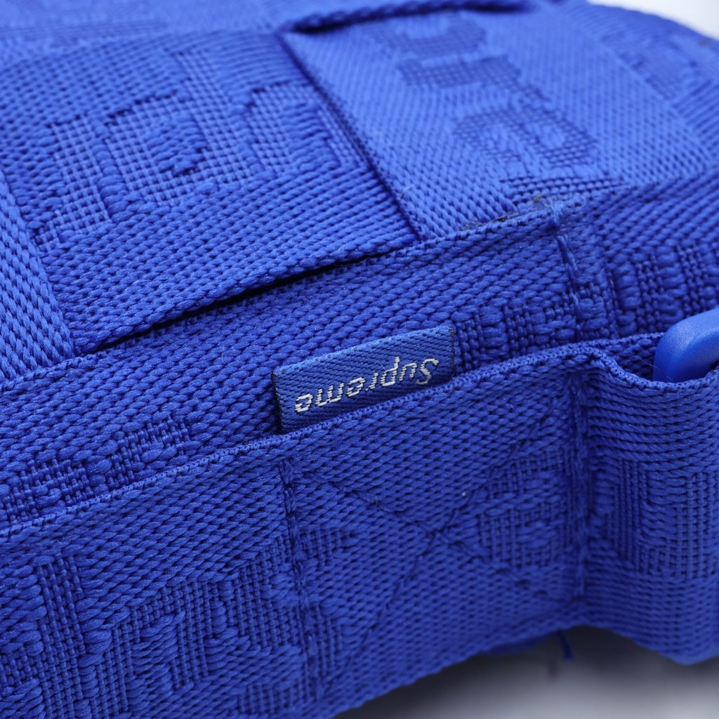 SUPREME(シュプリーム) 24SS Woven Shoulder Bag ロゴ ウーブン ショルダーバッグ ブルー