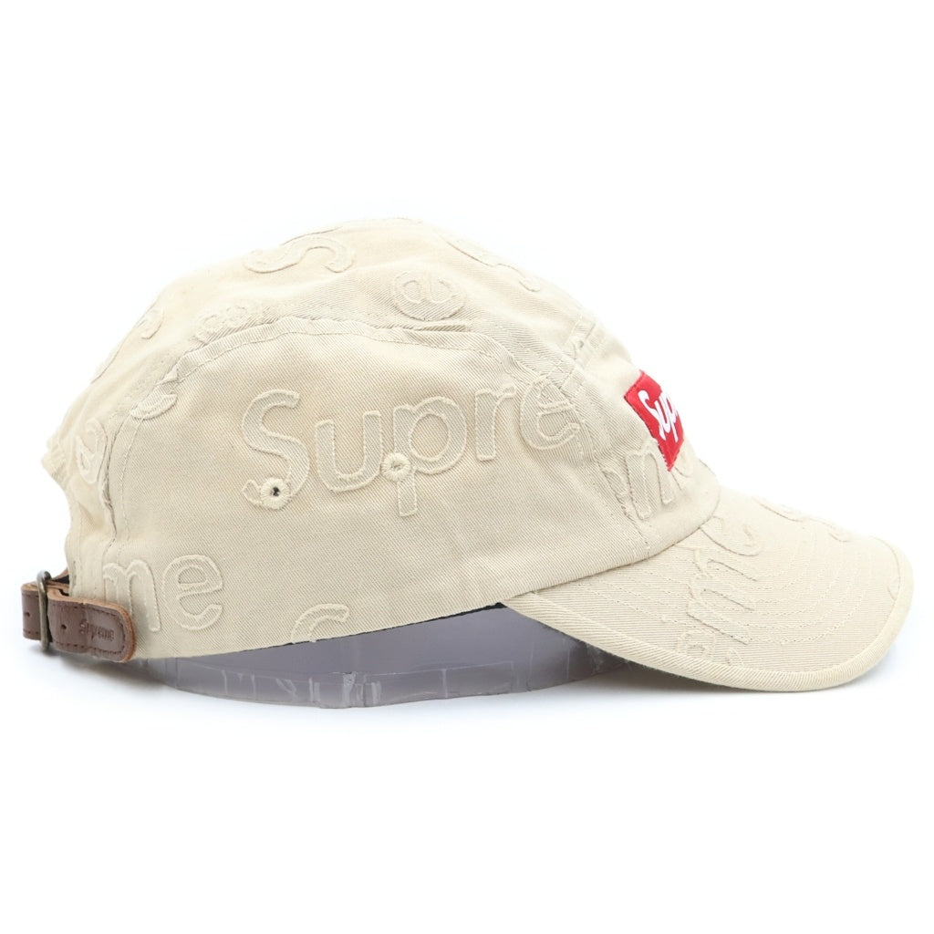 SUPREME(シュプリーム) 23SS lasered twill camp capb ボックスロゴ キャンプ キャップ 帽子 ベージュ