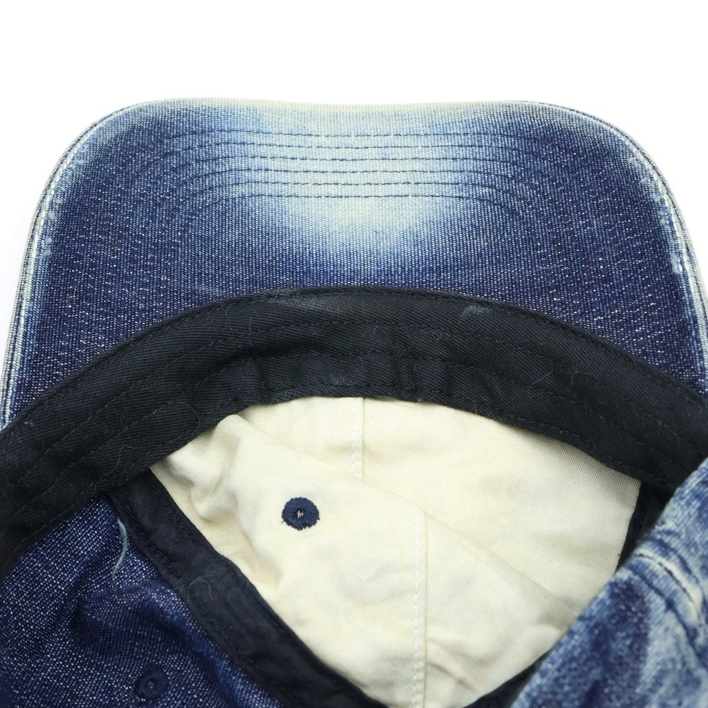 SUPREME(シュプリーム) 25SS Cordura Denim S Logo 6-Panel ロゴ刺繍 キャップ 帽子 インディゴ