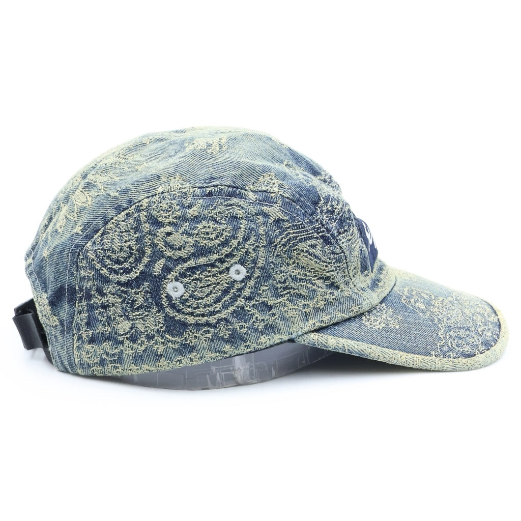 SUPREME(シュプリーム) 25SS Bandana Jacquard Denim Camp Cap バンダナ柄 ジャガードロゴ デニムキャンプキャップ 帽子 インディゴ レディース