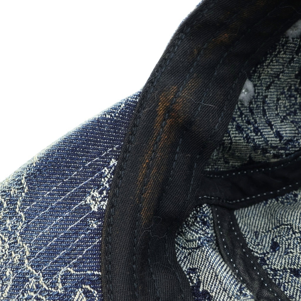 SUPREME(シュプリーム) 25SS Bandana Jacquard Denim Camp Cap バンダナ柄 ジャガードロゴ デニムキャンプキャップ 帽子 インディゴ レディース