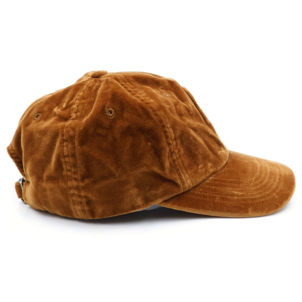SUPREME(シュプリーム) 20AW Velvet S Logo 6-Panel Cap Sロゴ 刺繍 キャップ 帽子 ブラウン