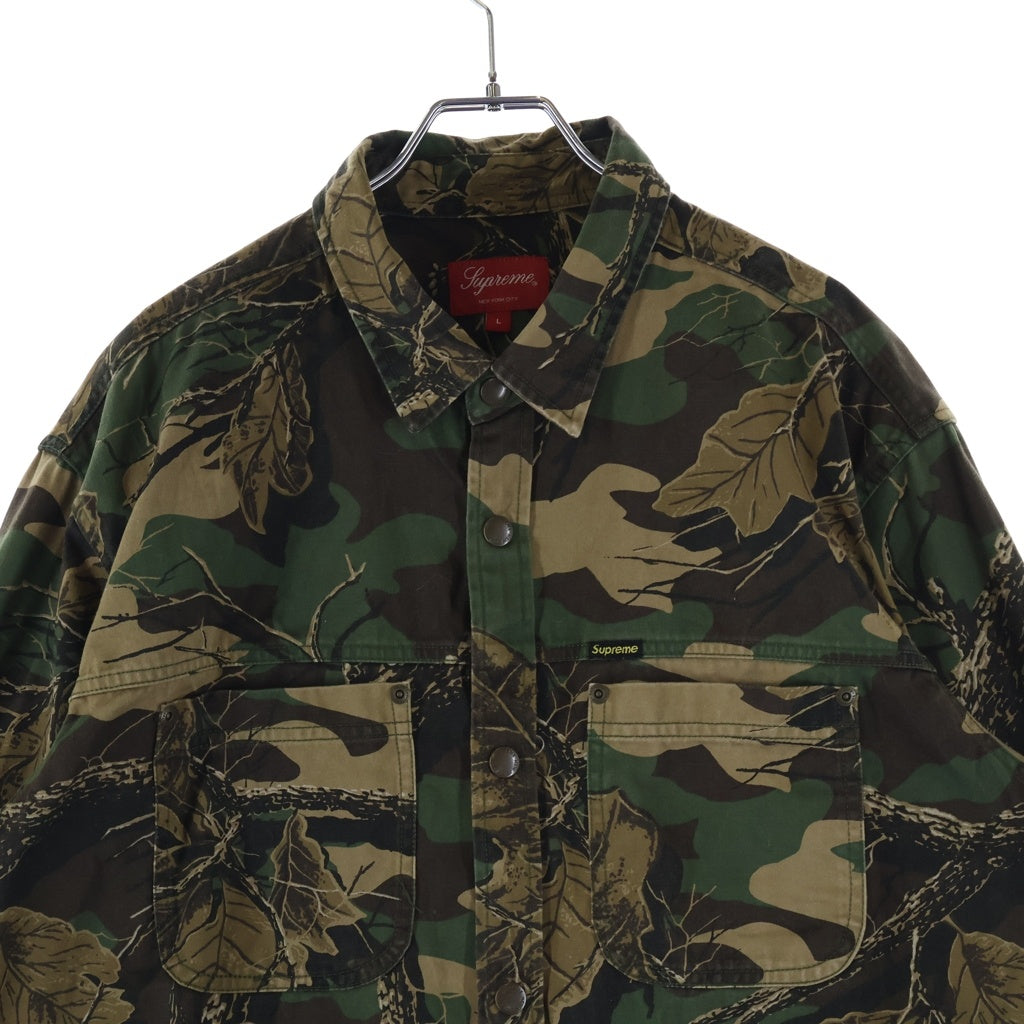 SUPREME(シュプリーム) 22AW Snap Work Shirt Branch Woodland Camo スナップ ボタン ポケット シャツ カーキ -