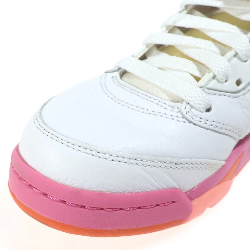 NIKE(ナイキ) AIR JORDAN RETRO エア ジョーダン 5 レトロ ハイカットスニーカー ホワイト/ピンク US6Y/24.0cm 440892-168 レディース