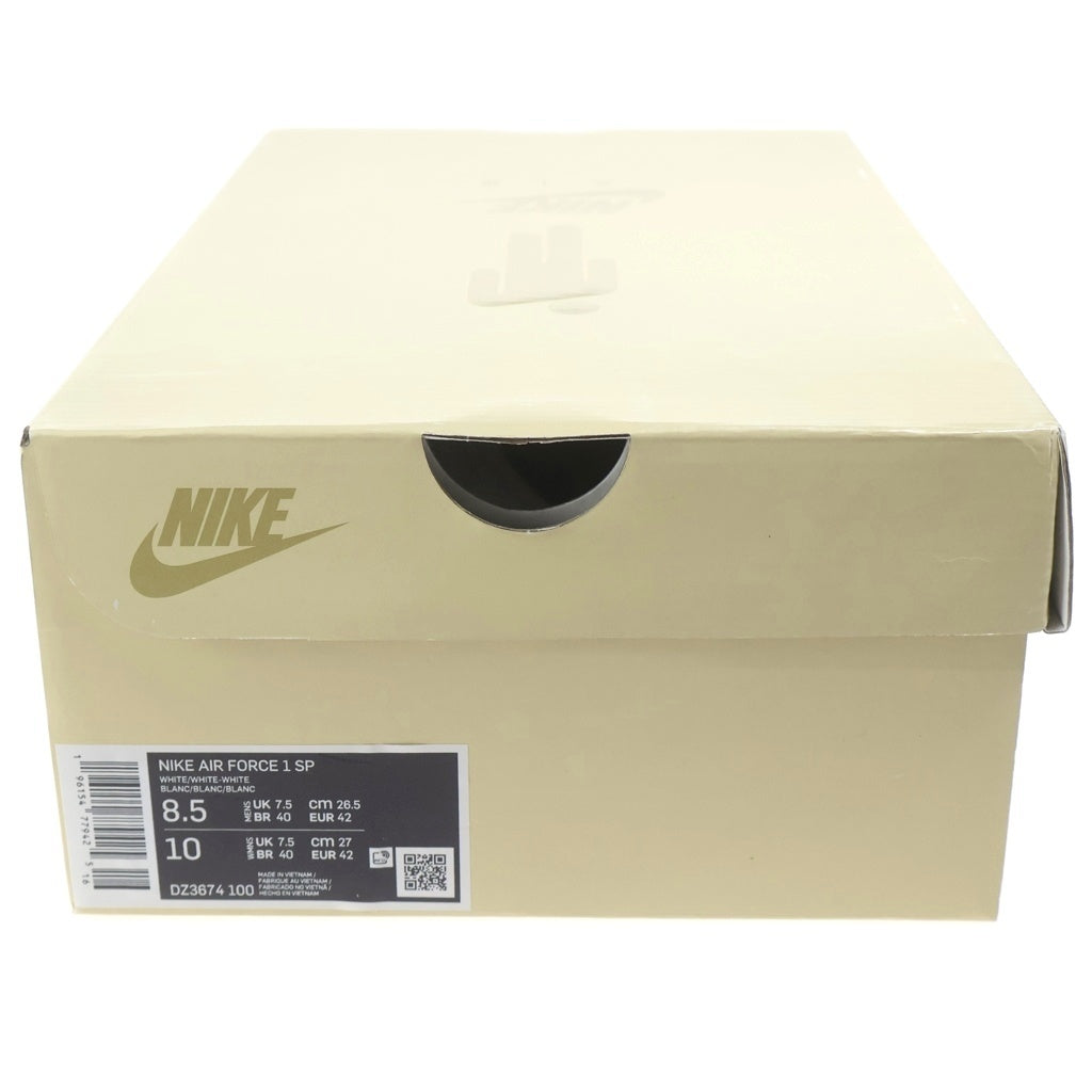 NIKE(ナイキ) GIRLS AIR FORCE SP BILLIE EILISH エア フォース 1 スペシャル ビリー・アイリッシュ ローカットスニーカー アイボリー US8.5/26.5cm DZ3674-100