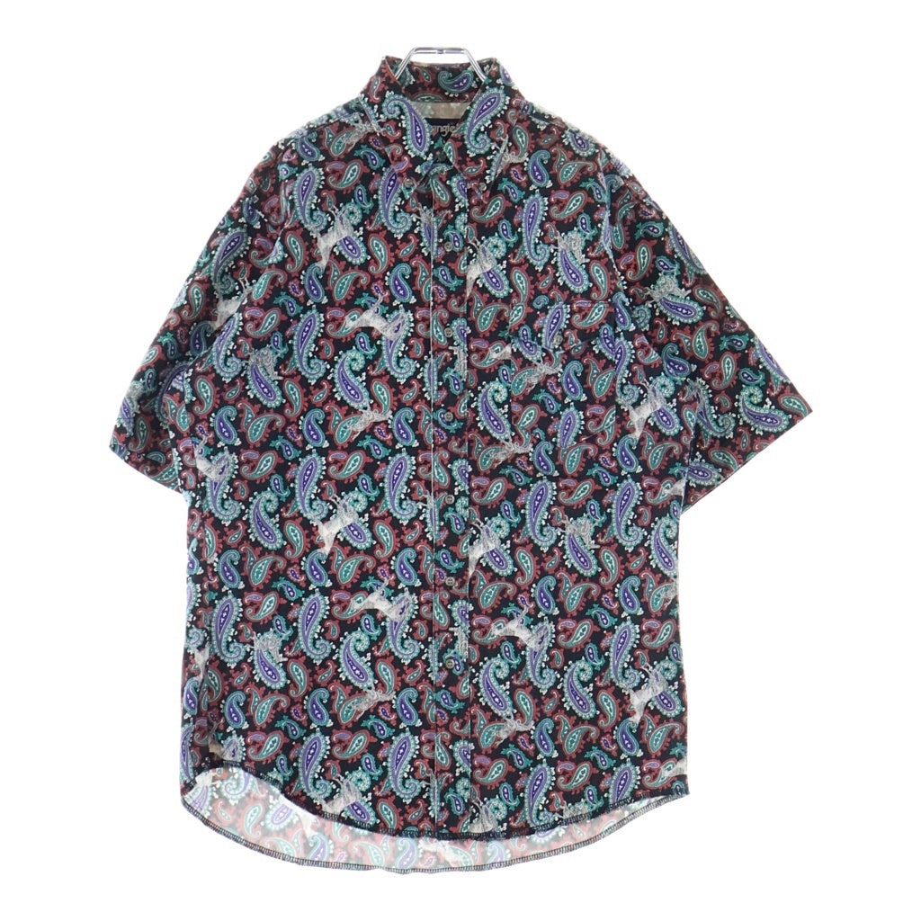 Wrangler(ラングラー) 90s Paisley Animal Print Short Sleeve Shirt ペイズリー柄 アニマルプリント 総柄 半袖シャツ