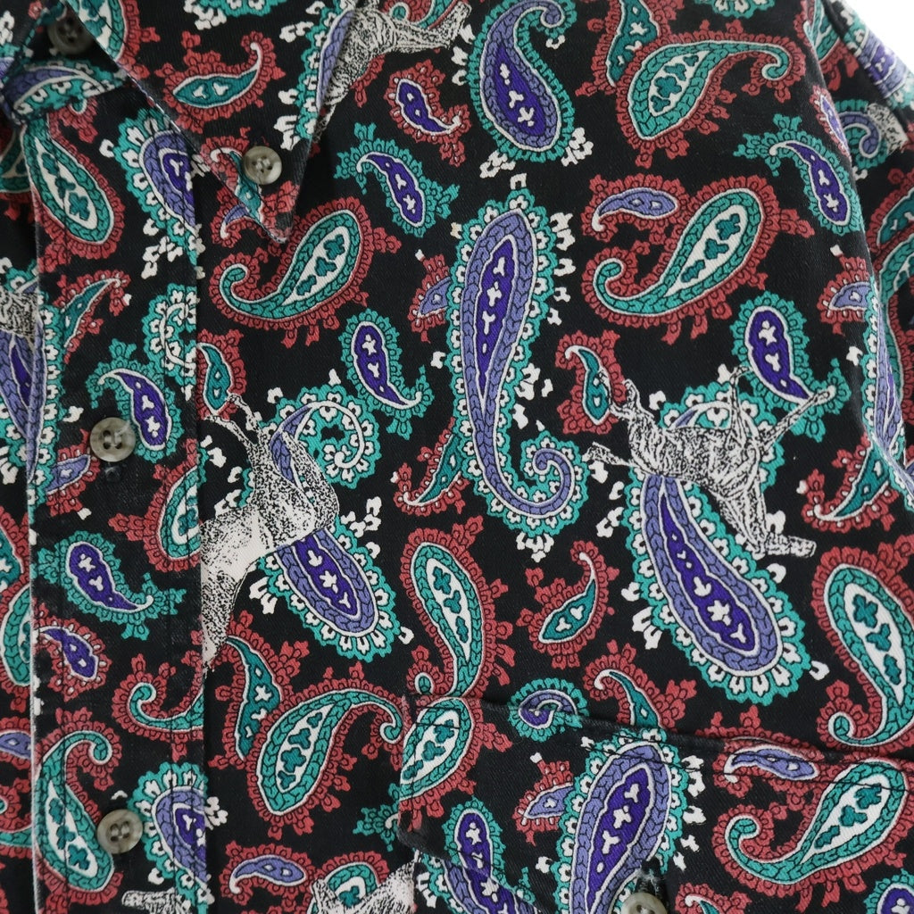 Wrangler(ラングラー) 90s Paisley Animal Print Short Sleeve Shirt ペイズリー柄 アニマルプリント 総柄 半袖シャツ