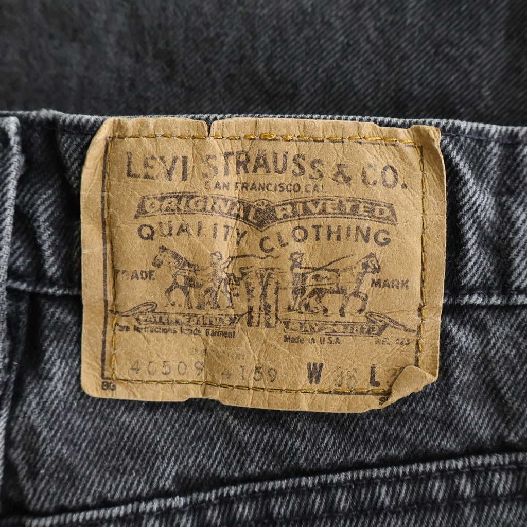 Levi's(リーバイス) ボタン裏536 USA製 テーパード ブラックジーンズ デニムパンツ ブラック 40509 4159