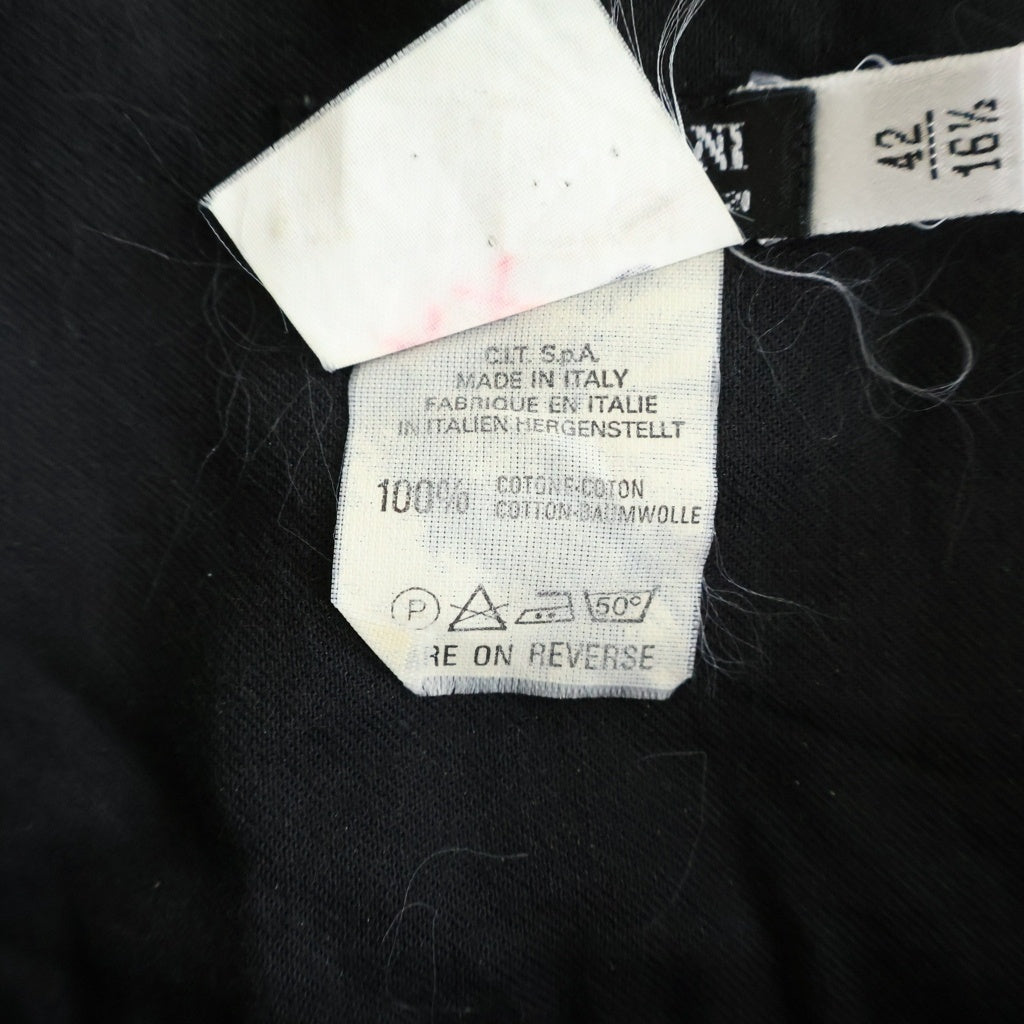 GIORGIO ARMANI(ジョルジオアルマーニ) Button Up Long Sleeve Shirt ボタンアップ ロングスリーブ 長袖シャツ ブラック D-TK-6246