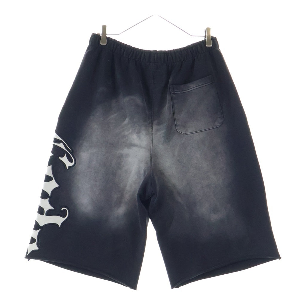 NO BRAND(ノーブランド) God Speed ゴッドスピード OG Logo 3QTR Shorts ウォッシュ加工 スウェットハーフパンツ ブラック