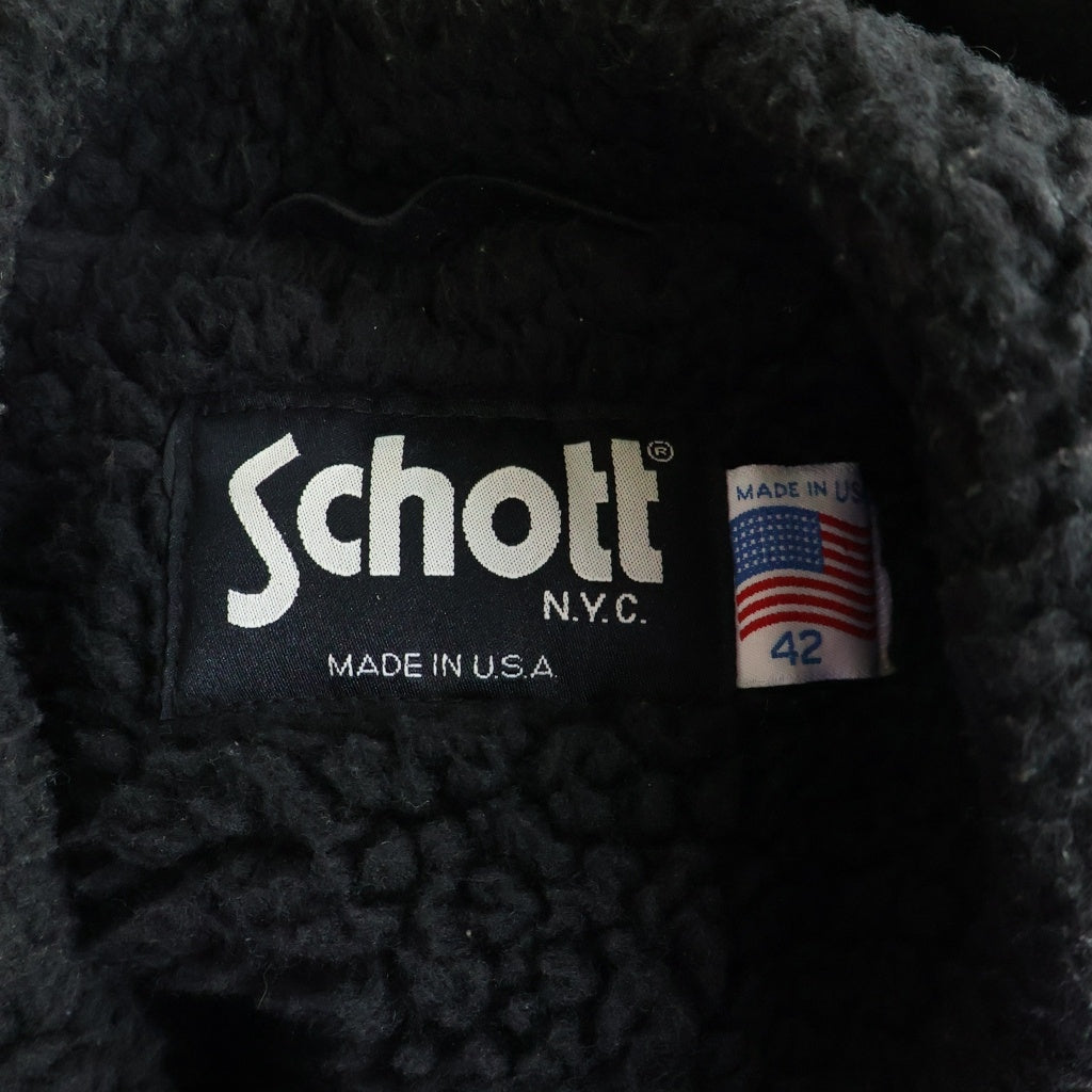 SCHOTT(ショット) 80S ボア ランチ スエード レザー ジャケット コート ブラック