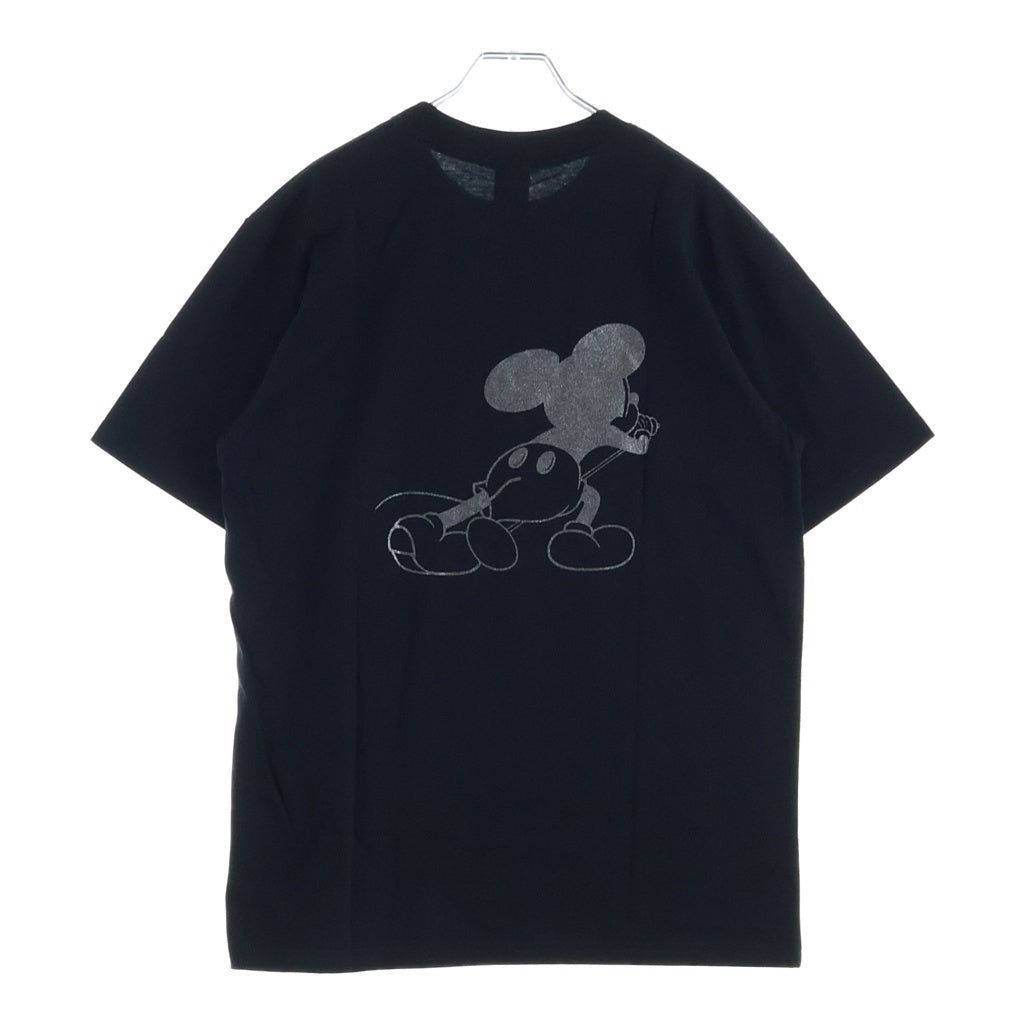 NUMBER (N)INE(ナンバーナイン) MICKEY MOUSE NN GLITTER PRINTED T-SHIRT ラメ グリッター プリント半袖Tシャツ カットソー ブラック BA2WDNT009