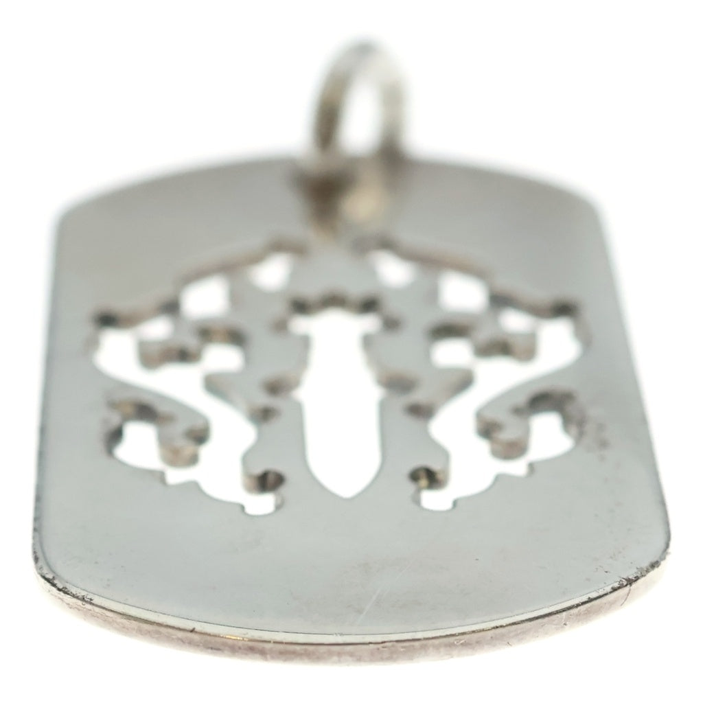 CHROME HEARTS(クロムハーツ) D TAG LRG DAGGER ヴァインダガーカットアウトドッグタグ ラージ ペンダントトップ シルバー BCA240 レディース