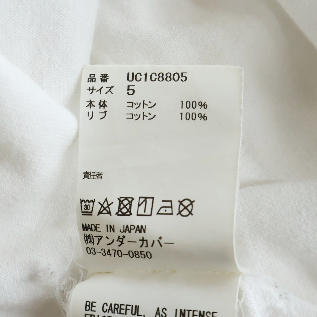 UNDERCOVER(アンダーカバー) × DISNEY ディズニー ミッキーマウス エンブロイダリー 半袖カットソー Tシャツ ホワイト UC1C8805