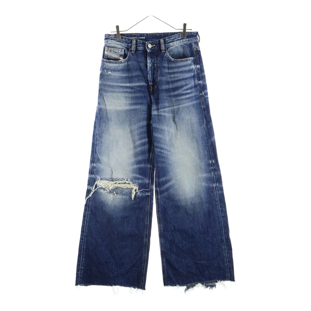 DIESEL(ディーゼル) RELAXED D-RISE クラッシュデニム パンツ インディゴ A06371