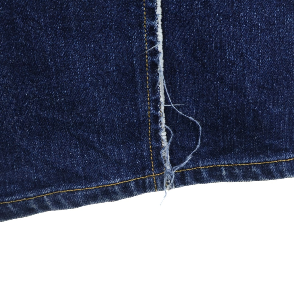Jieda(ジエダ) EX.LOOSE FIT JEANS ステッチ デザイン ワイド デニムパンツ インディゴ