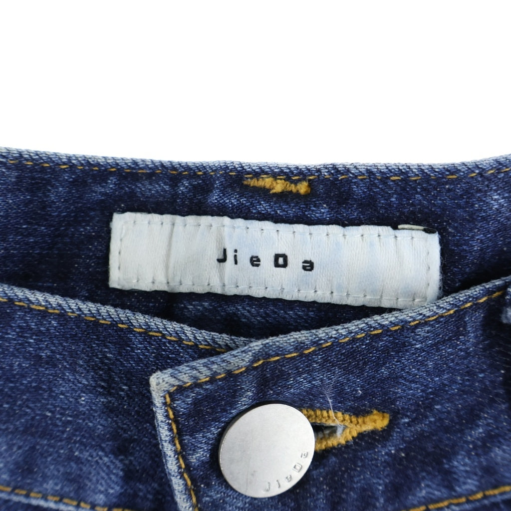 Jieda(ジエダ) EX.LOOSE FIT JEANS ステッチ デザイン ワイド デニムパンツ インディゴ