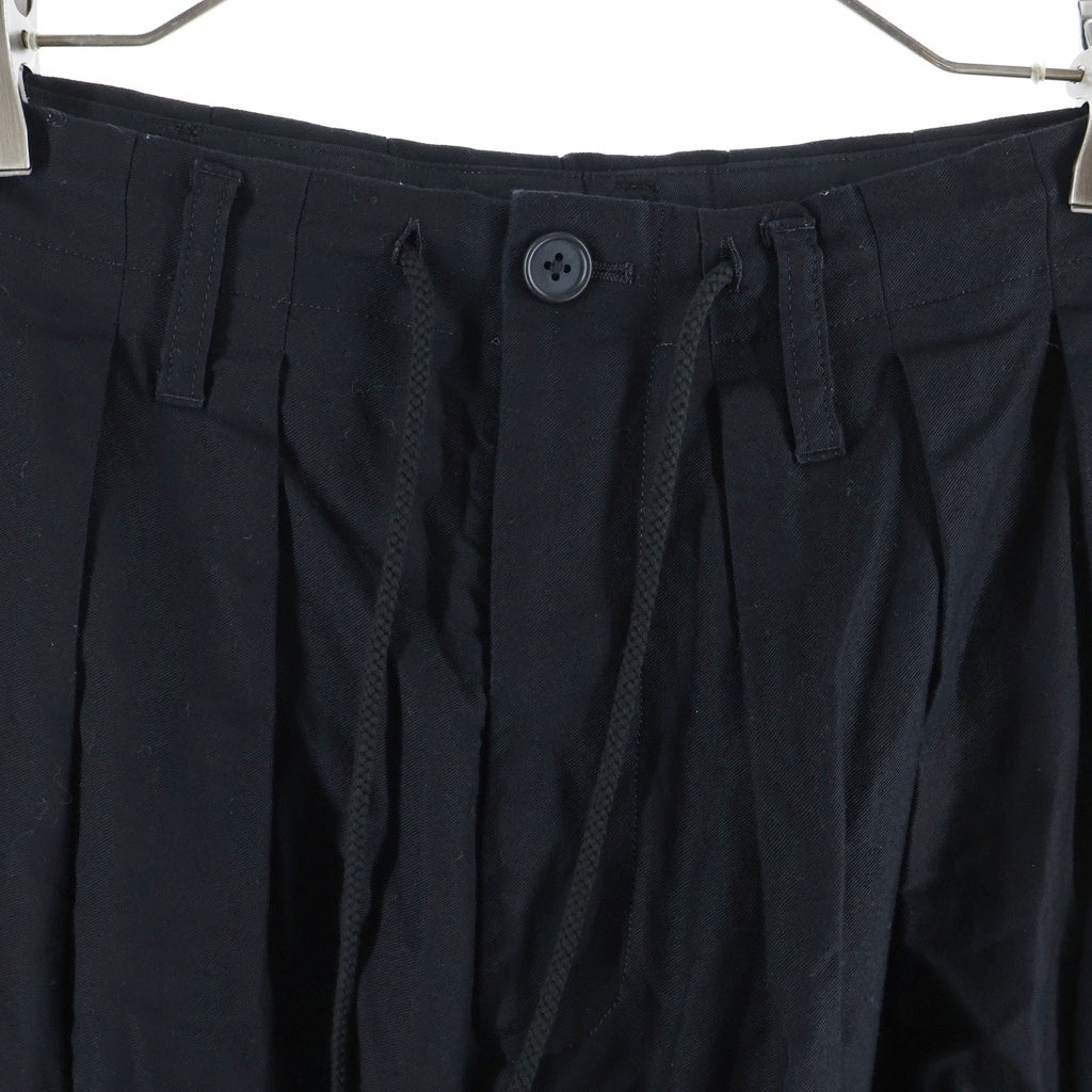 Yohji Yamamoto POUR HOMME(ヨウジヤマモト プールオム) WIDE TWILL STANDARD BALLOON PANTS ワイドツイル スタンダード バルーンパンツ ブラック HP-P06-002